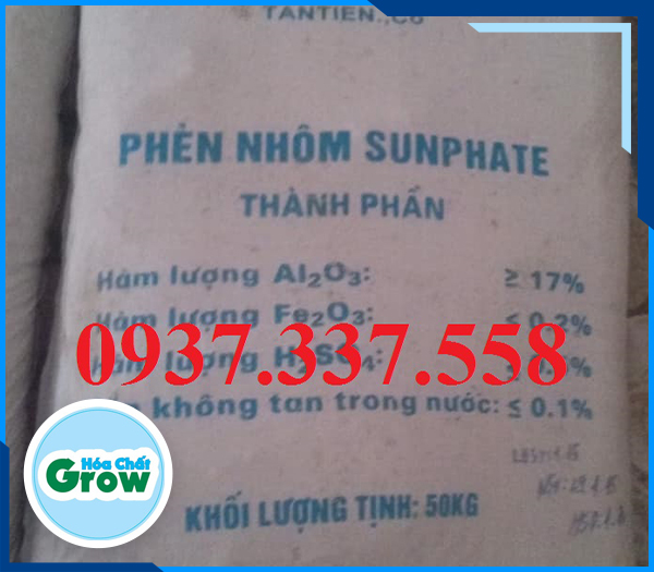 phèn nhôm sunfat Al2(SO4)3.18H2O